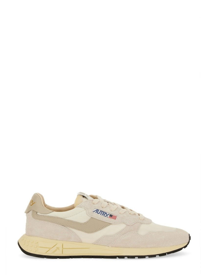Autry Reelwind Low Textured Sole Nylon-Leather Sneakers