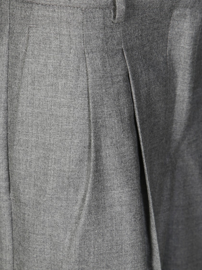 Incotex Palazzo Pants With Front Pinched Pleats