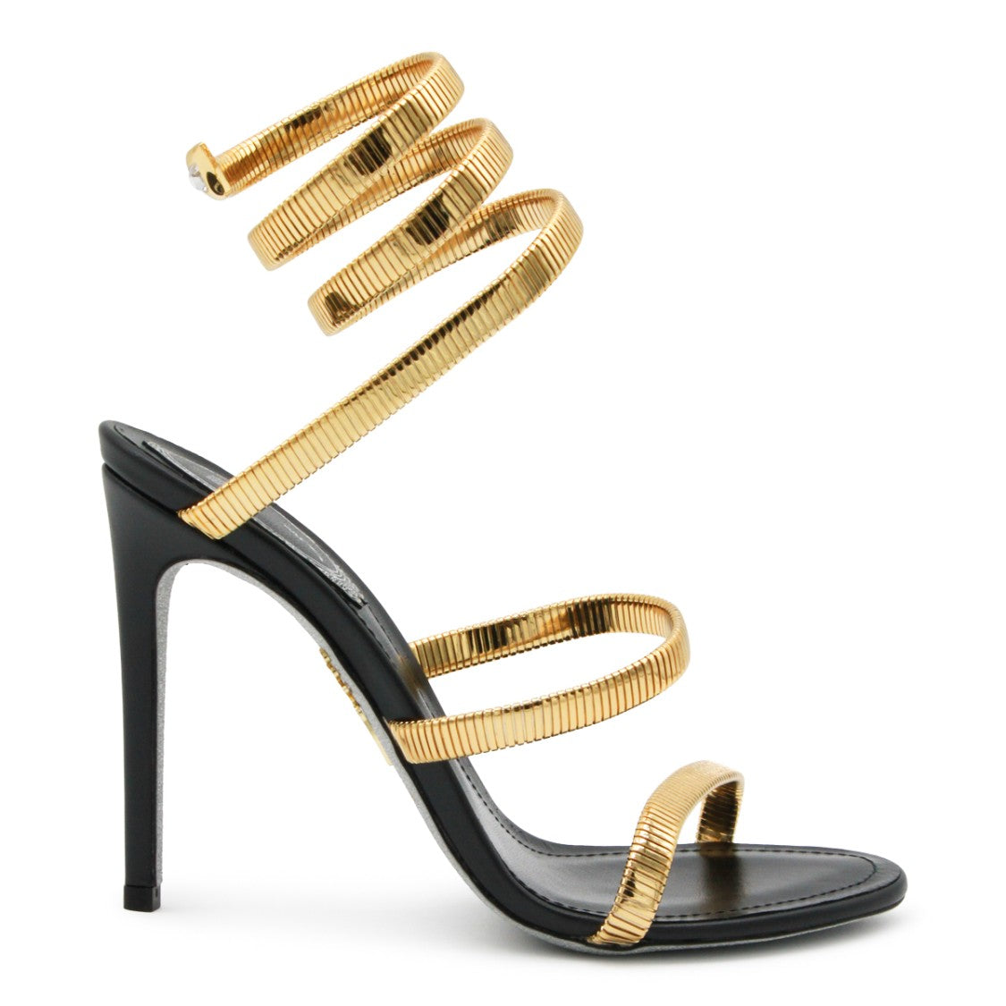 René Caovilla Leather Twisted Sandals