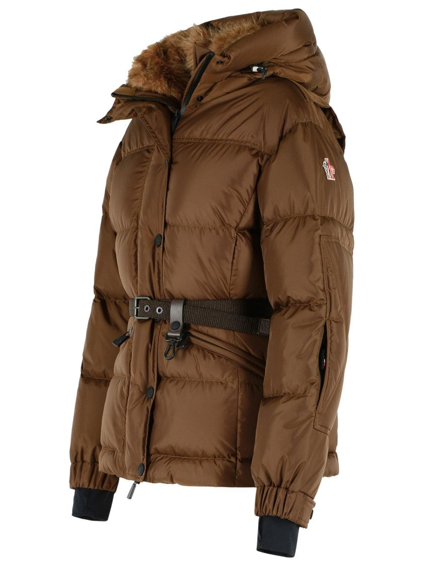 Moncler Grenoble Brown Salastrains Quilted Polyamide Insulated Ski Jacket