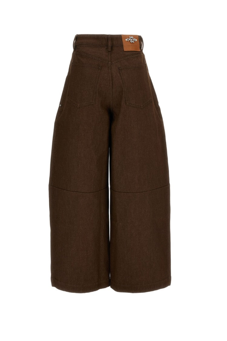 Simone Rocha Brown Utility Curve Cotton Jeans