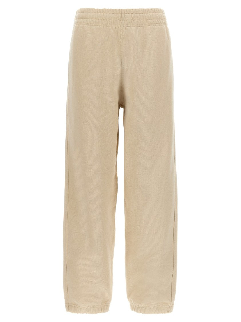 Burberry Brushed Cotton Joggers With Logo Patch