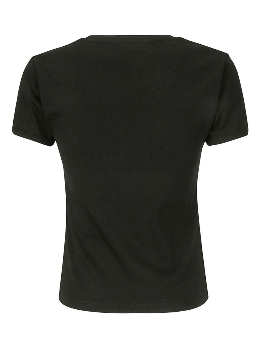 Coperni Minimalist Black Cotton Jersey T-Shirt With Logo Detail