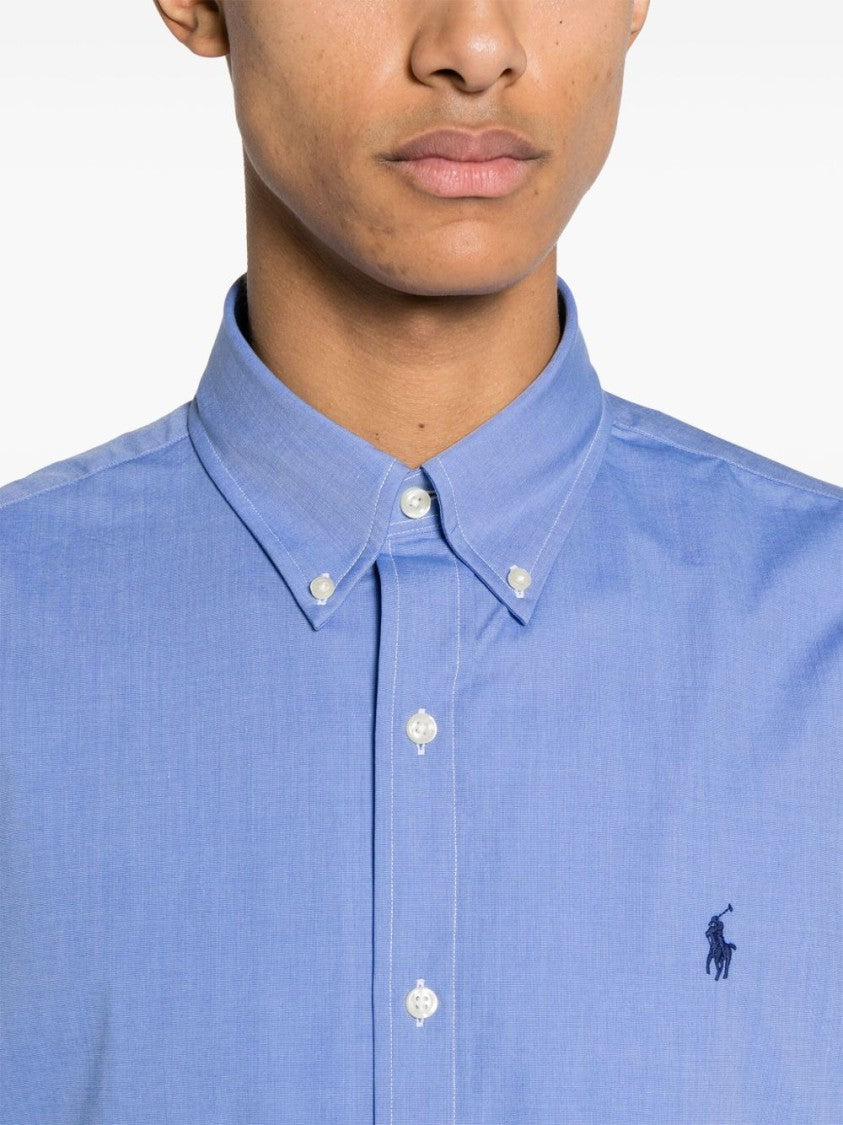 Polo Ralph Lauren Tailored Stretch Poplin Shirt With Button-Down Collar