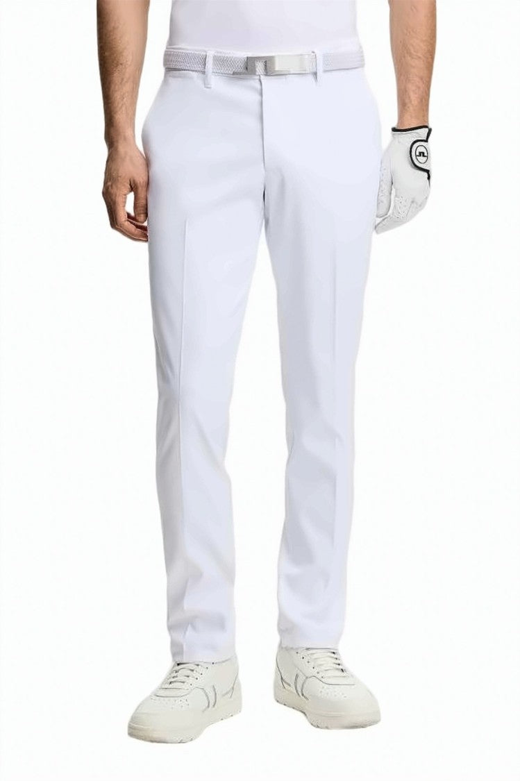 J Lindeberg Tailored Straight Pants With Mid-Rise Waist