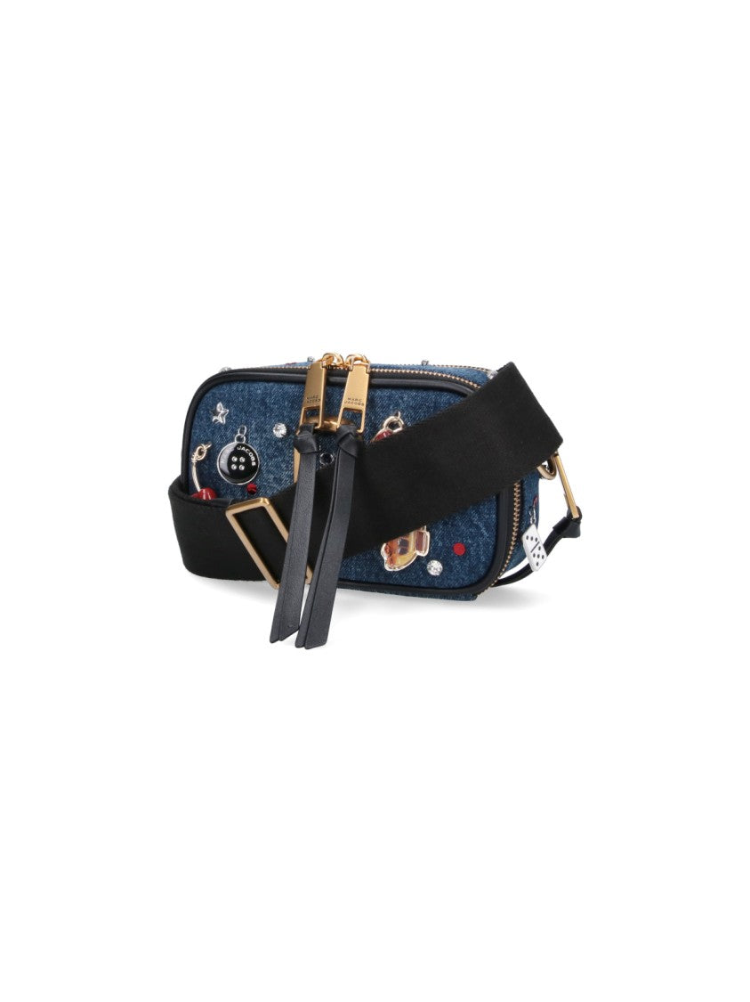 Marc Jacobs Denim Crossbody Bag With Playful Charms