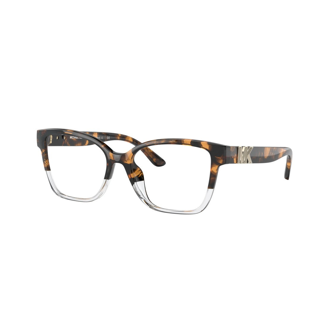 Michael Kors 0Mk4094u Bold Square Tortoiseshell Sunglasses With Metallic Logo