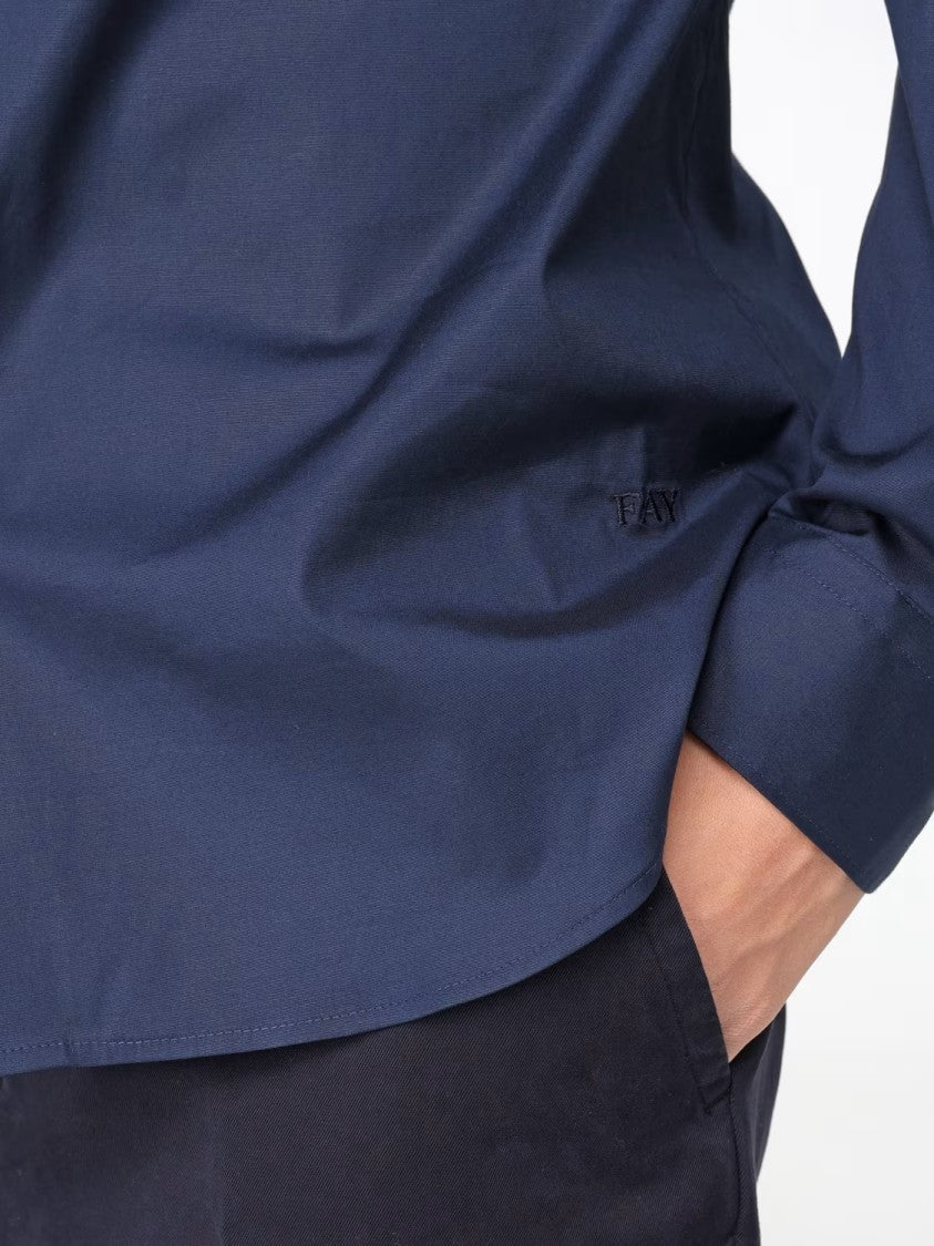 Fay French Collar Stretch Shirt