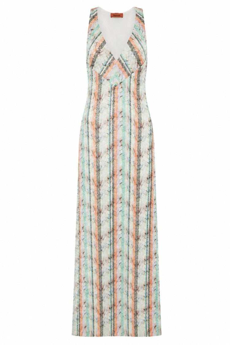 Missoni Multicolor Caperdoni Metallic Viscose Evening Dress
