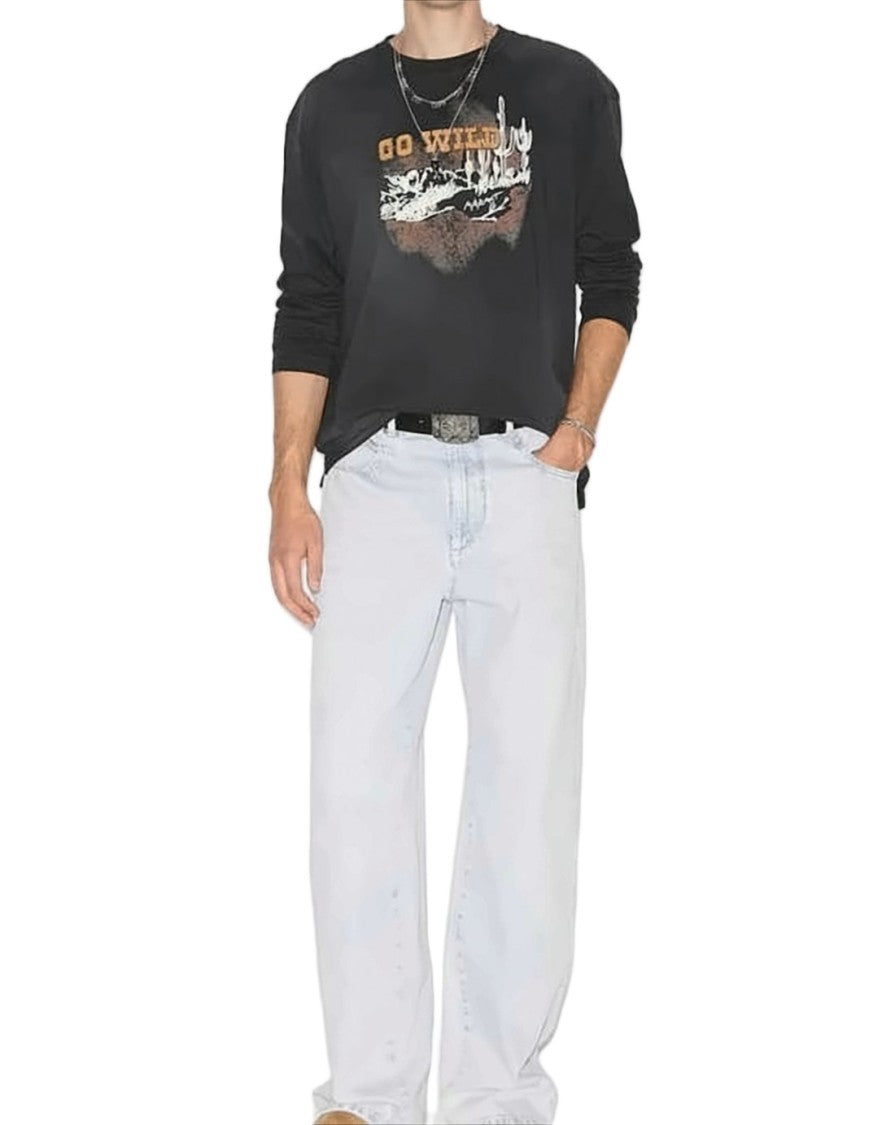Isabel Marant Relaxed-Fit Black Long-Sleeve T-Shirt