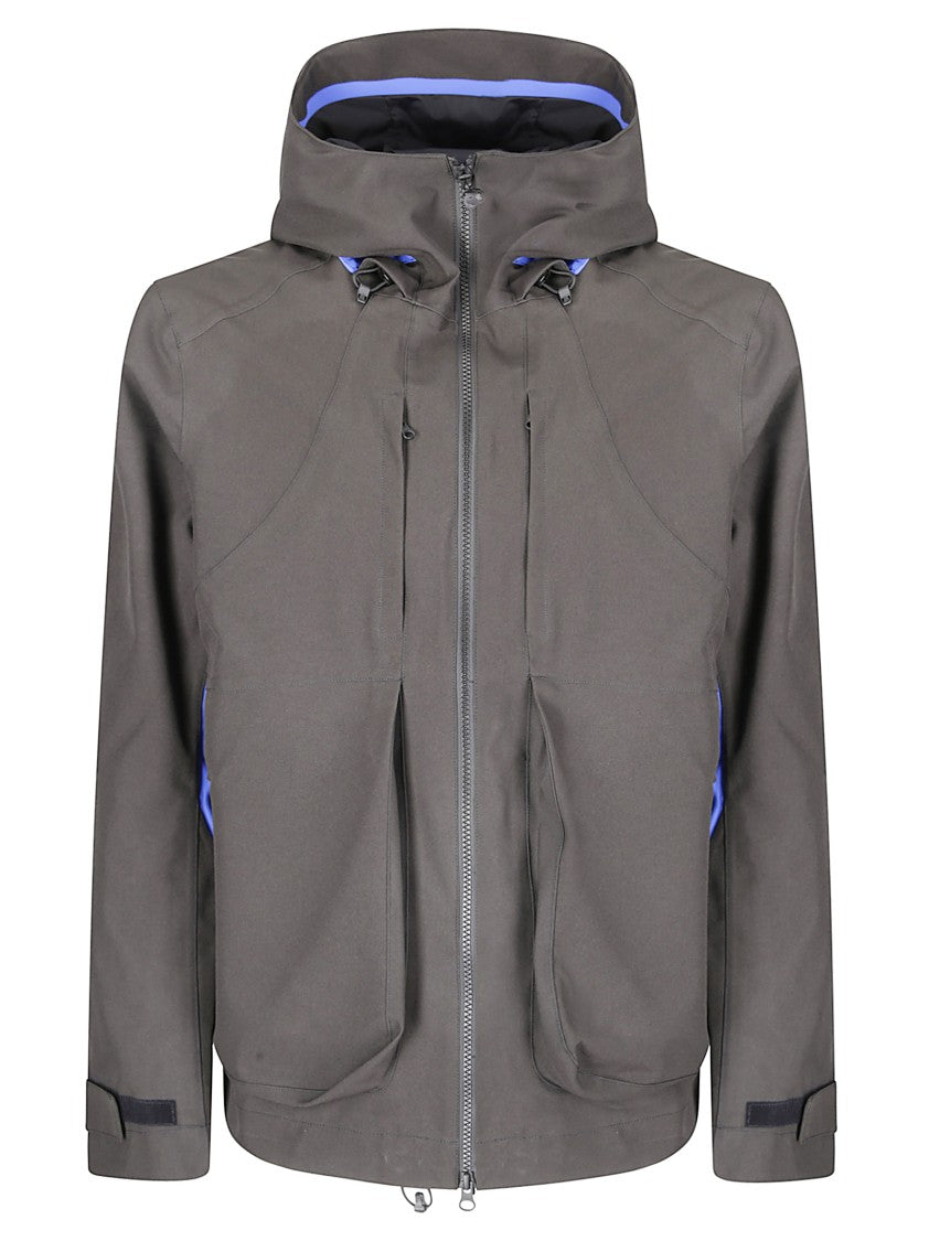 Gr10k Waterproof Jacket With Contrasting Elastic Accents
