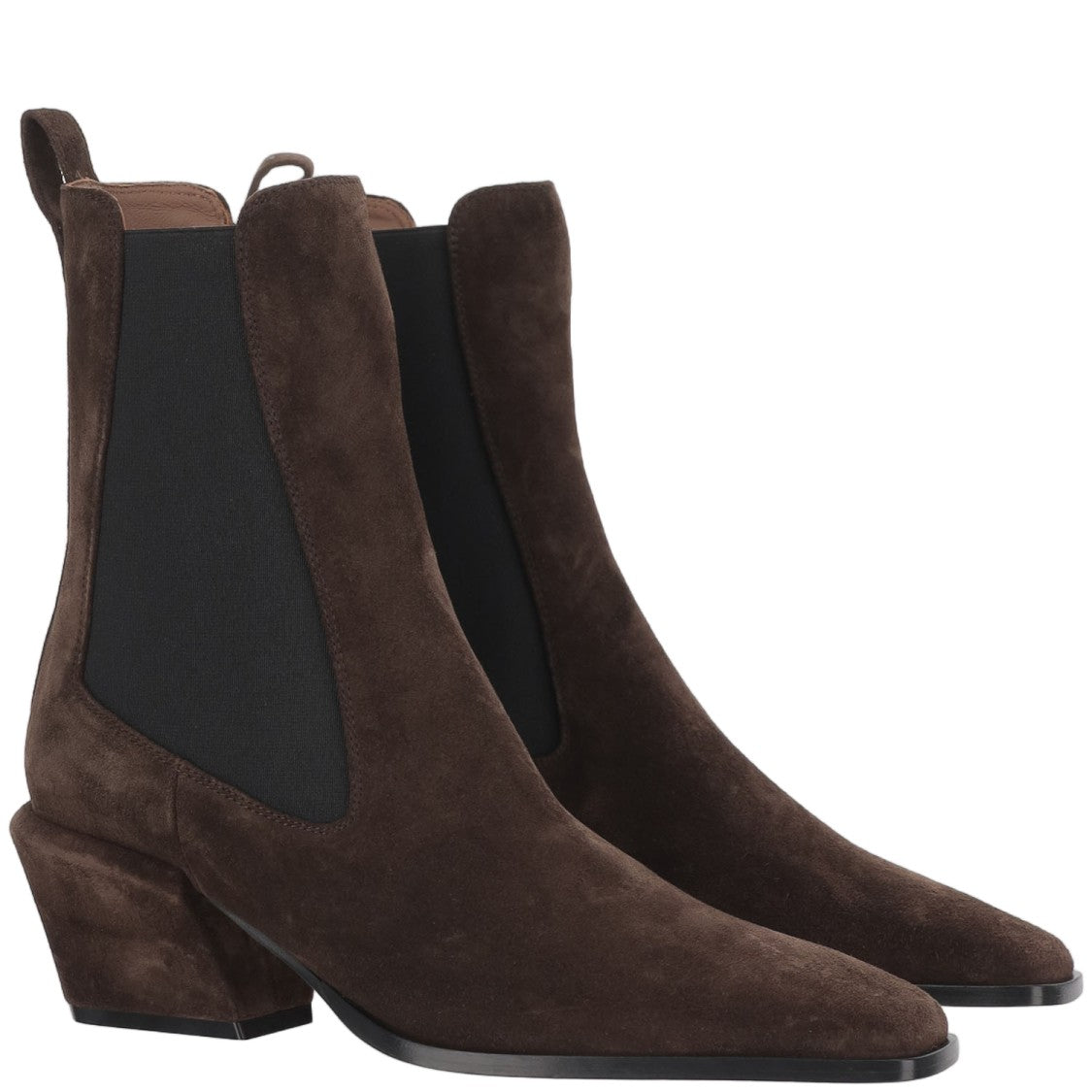 Paris Texas Brown Square Toe Suede Boots