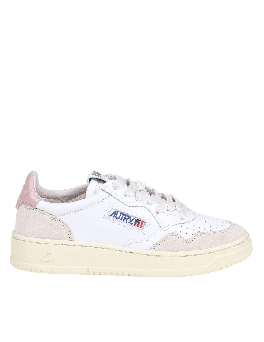 Autry Leather And Suede White Sneakers