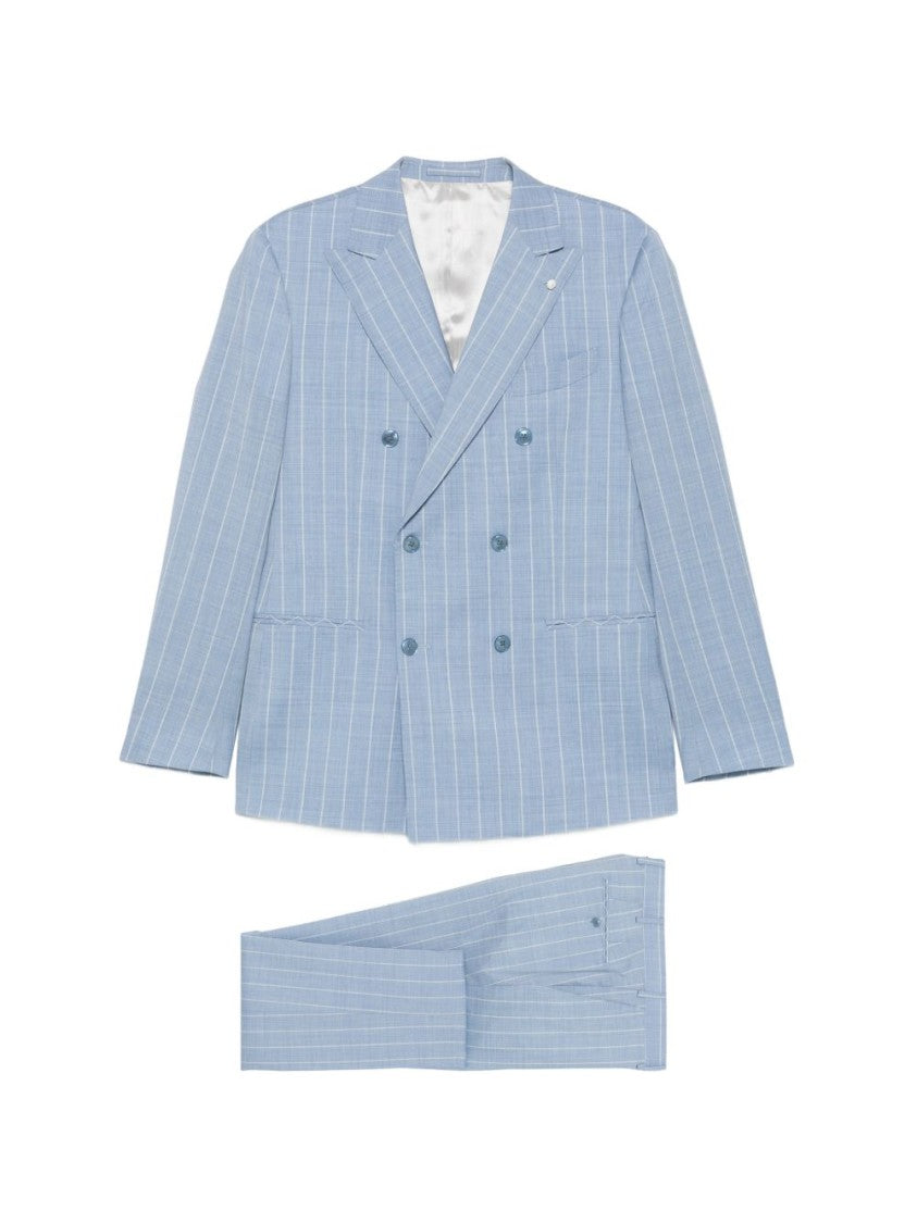 Luigi Bianchi Pinstriped Virgin Wool Blend Suit