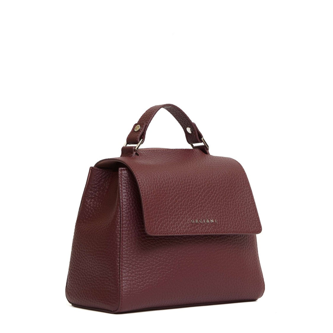 Orciani Structured Pebbled Leather Shoulder Bag
