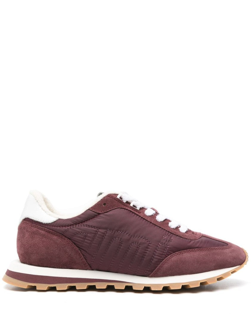 Ami Paris Bordeaux Red Sneakers