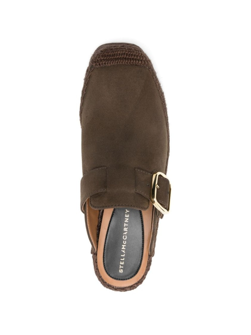 Stella Mccartney Closed-Toe Wedge Sandals With Braided Rope Detail