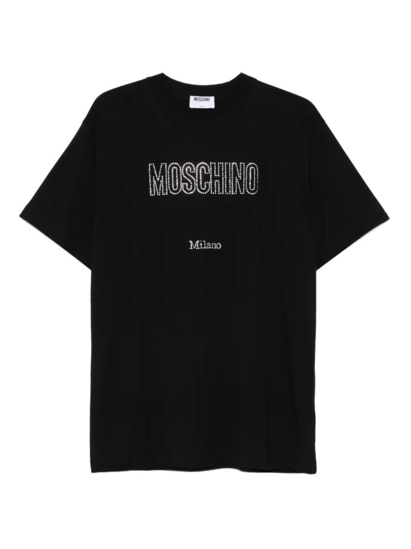 Moschino Regular Fit White T-Shirt With Round Neckline