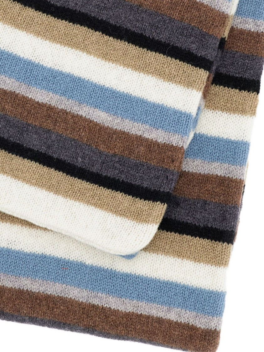 Paul Smith Wool Scarf With Striped Pattern