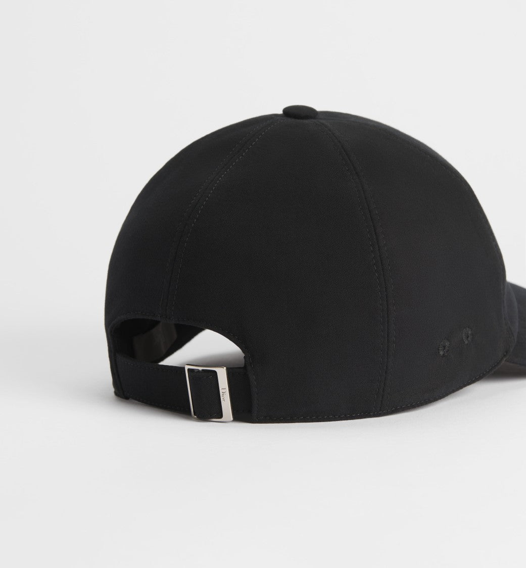Christian Dior Black Chapeau Six-Panel Baseball Cap