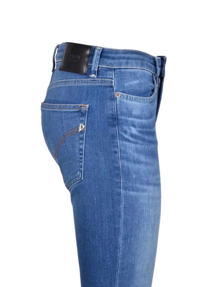 Dondup Blue Iris Cotton Lyocell Elastomultiester Jeans
