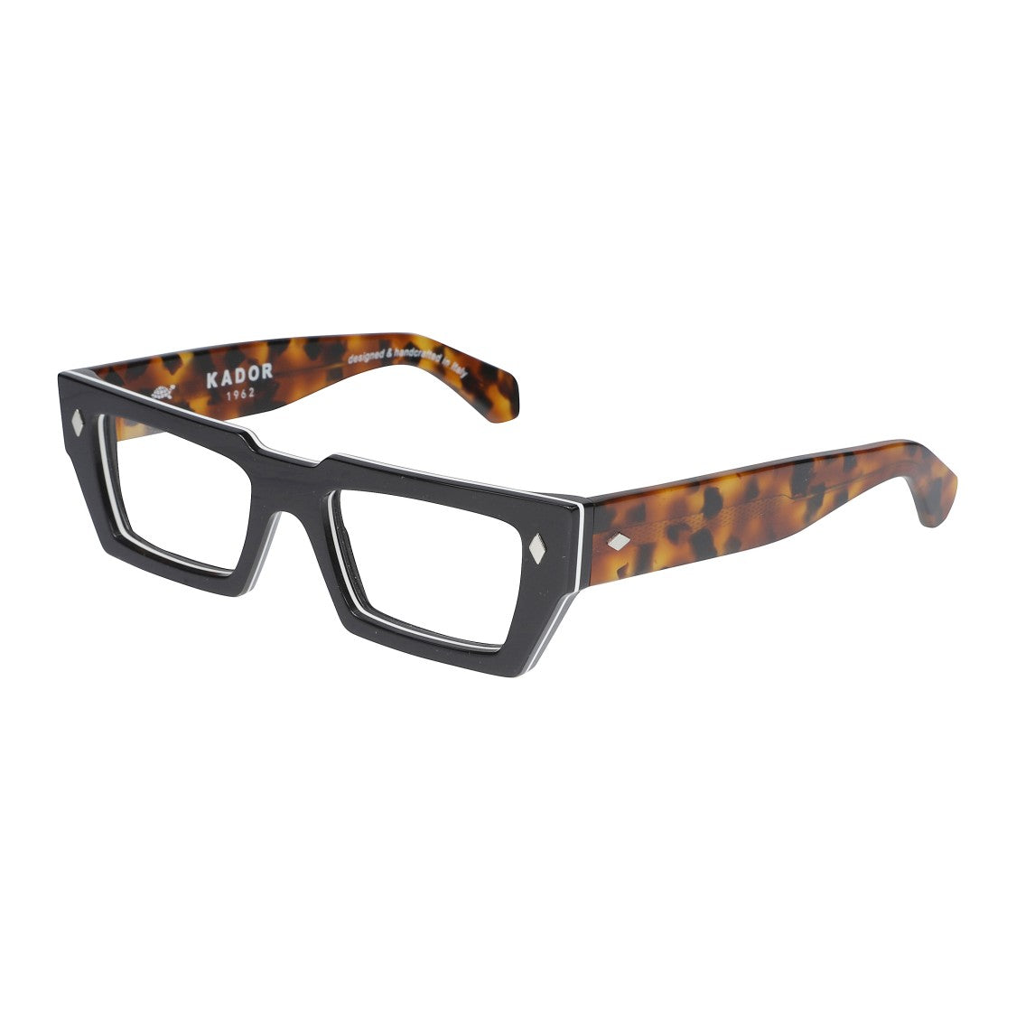 Kador Disko Rectangular Frame Sunglasses With Tortoiseshell Arms