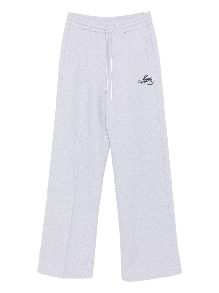 Msgm Wide Leg Logo Trousers