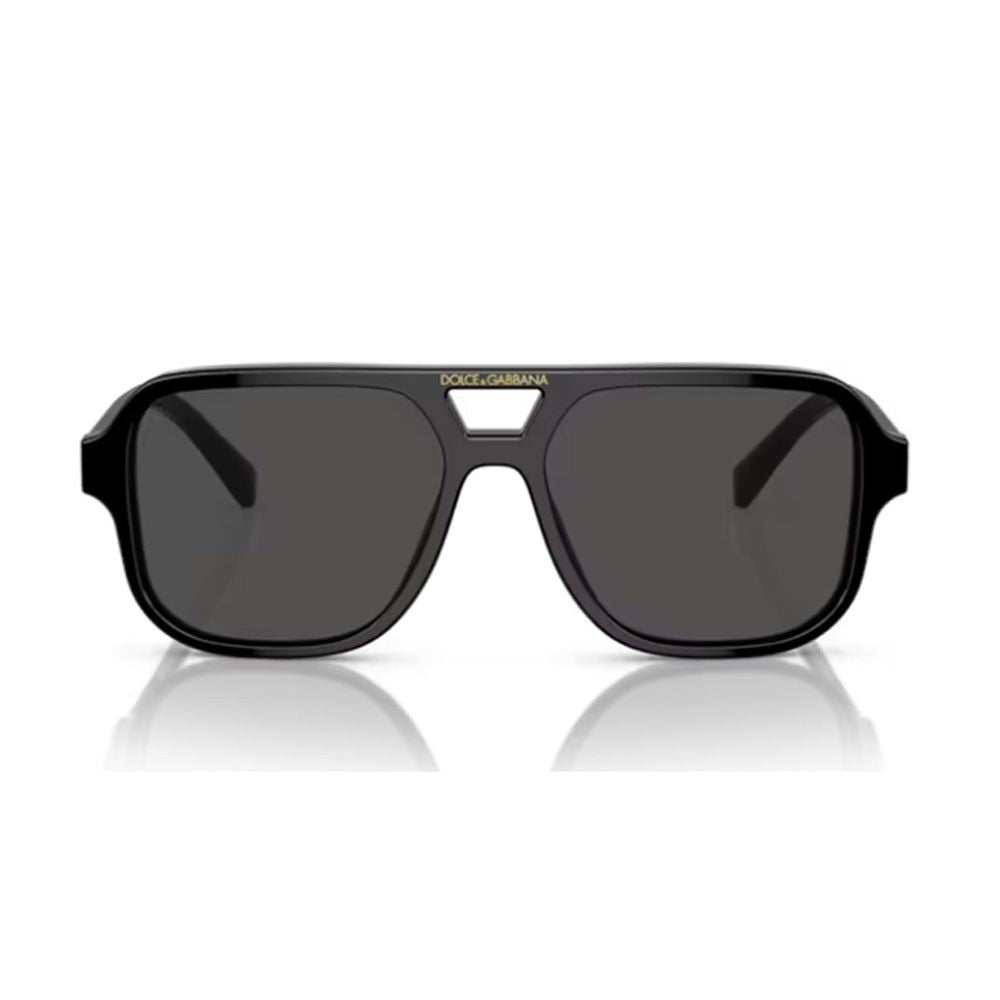 Dolce & Gabbana Kids Dx4003 Drop-Shaped Black Sunglasses With Squared Design
