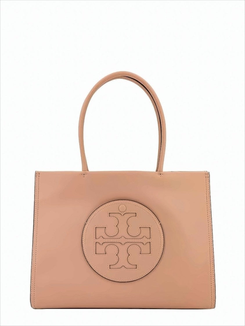 Tory Burch Structured Biofabric Tote Bag With Embossed Logo