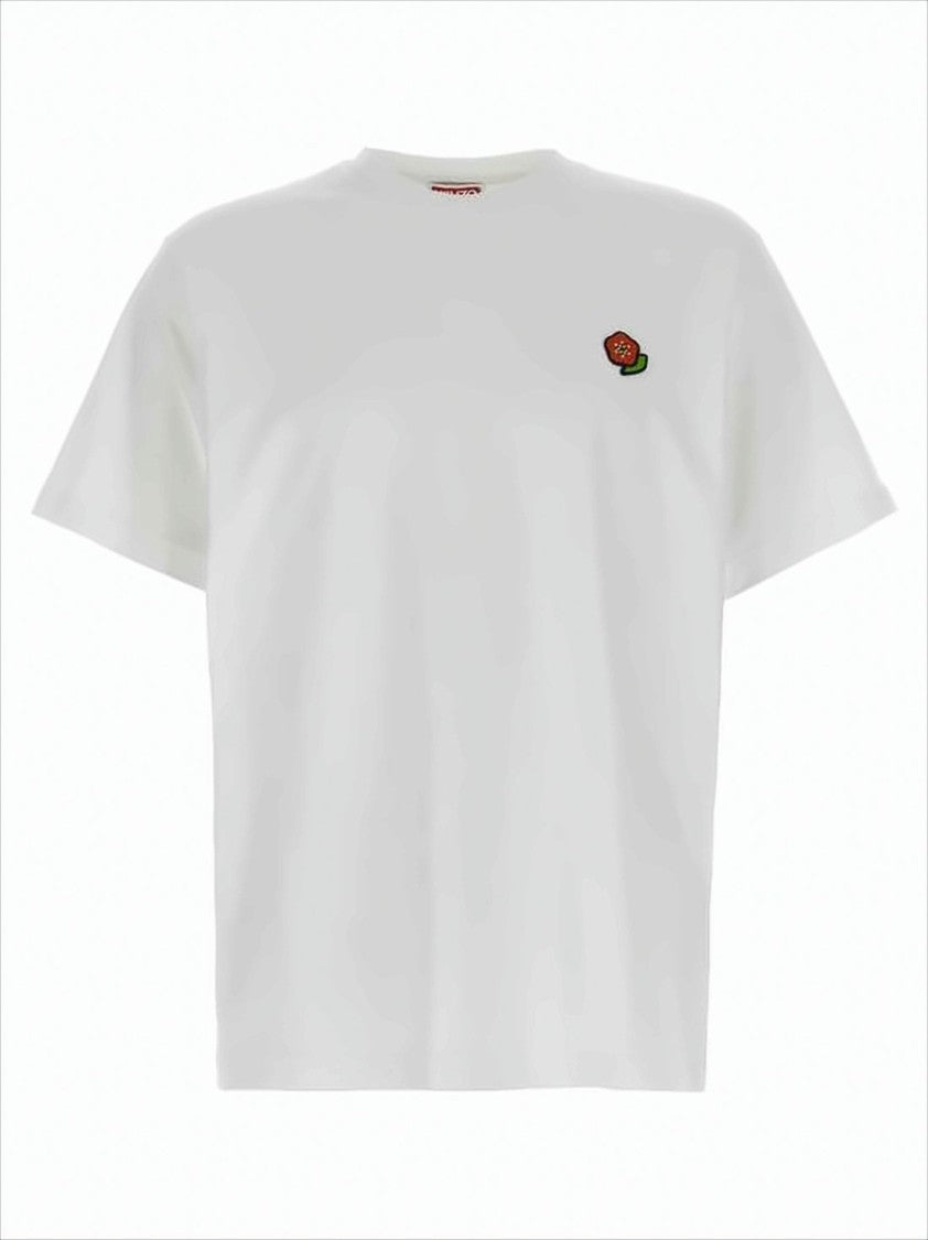 Kenzo Short-Sleeve T-Shirt With Embroidered Floral Detail