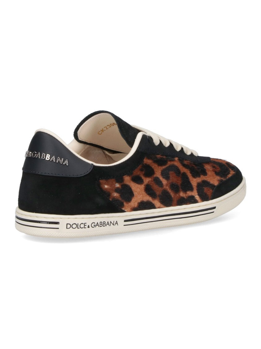 Dolce & Gabbana "Saint Tropez" Sneakers – Brown Leopard Print