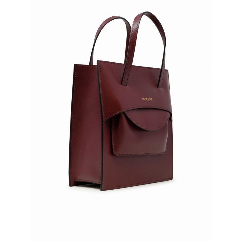 Hidesins Fl2516 Flap J Wine Leather Handbag