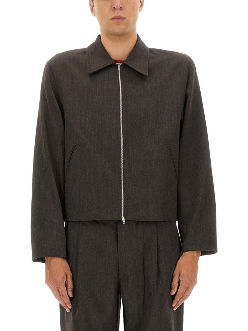 Our Legacy Cropped Wool Jacket With Boxy Silhouette