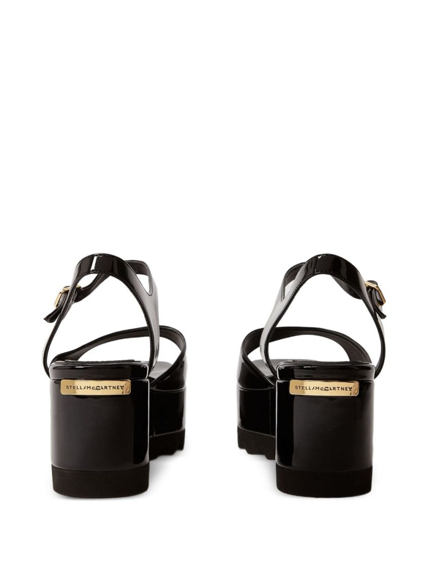 Stella Mccartney Glossy Black Platform Flats