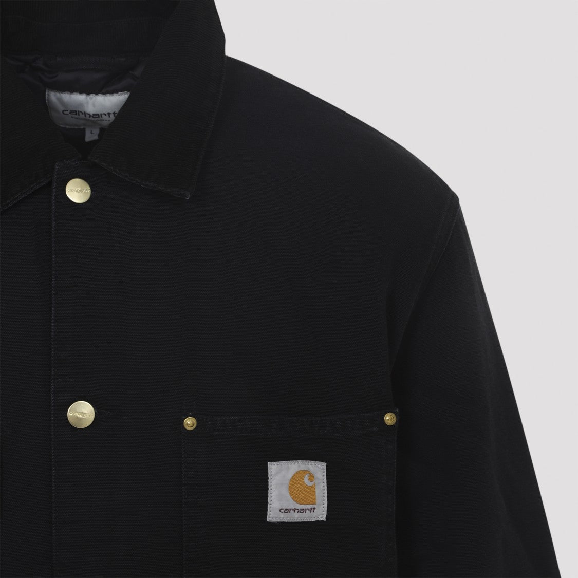Carhartt Wip Og Chore Black Cotton Jacket