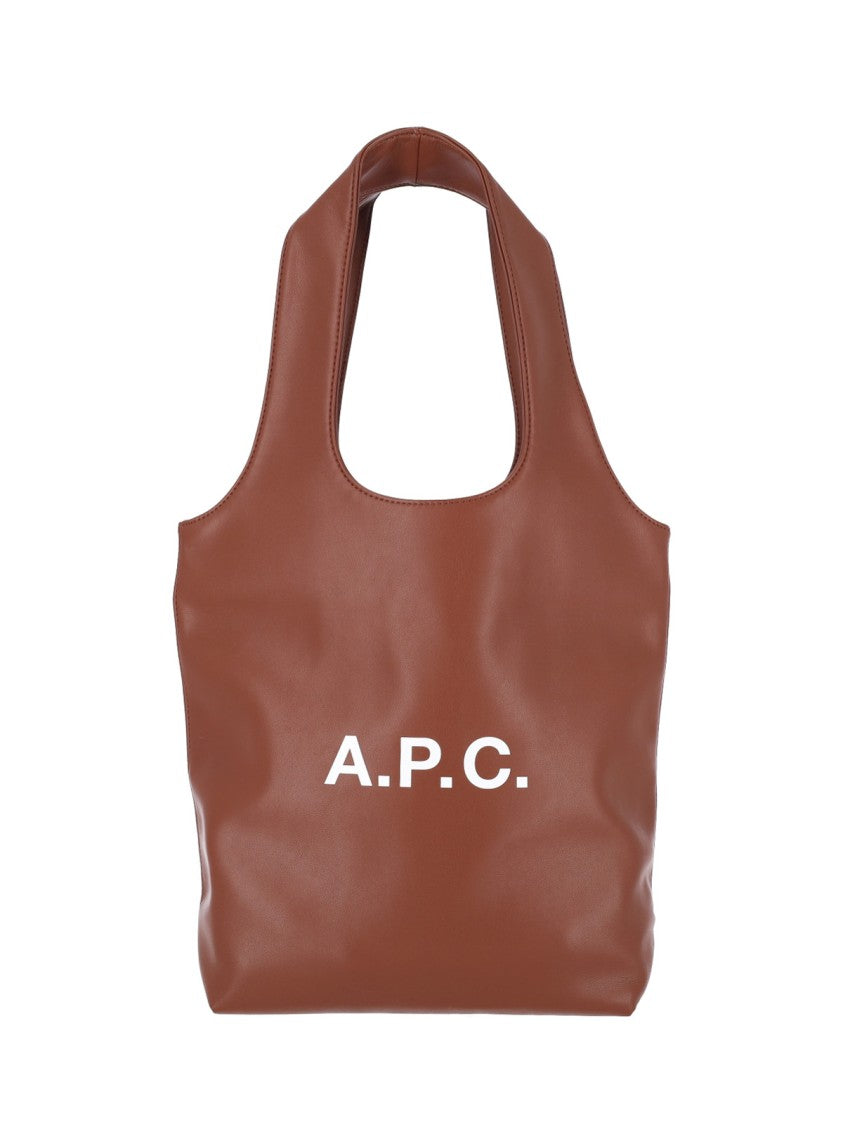 A.P.C. Brown Fabric Small Ninon Tote Bag