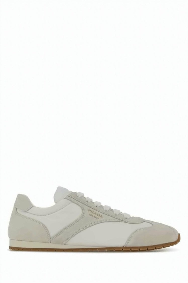 Prada Low-Profile Suede And Recycled Polyamide Sneakers