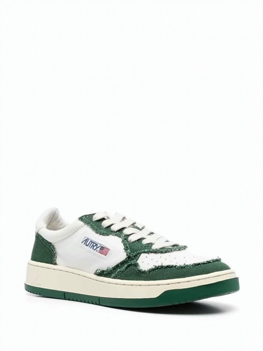 Autry Low-Top Sneakers With Textured Overlays And Retro Appeal