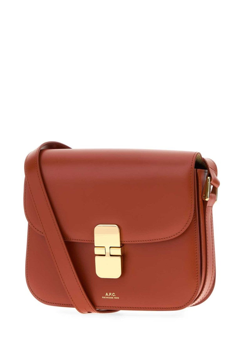 A.P.C. Brick Leather Small Grace Crossbody Bag