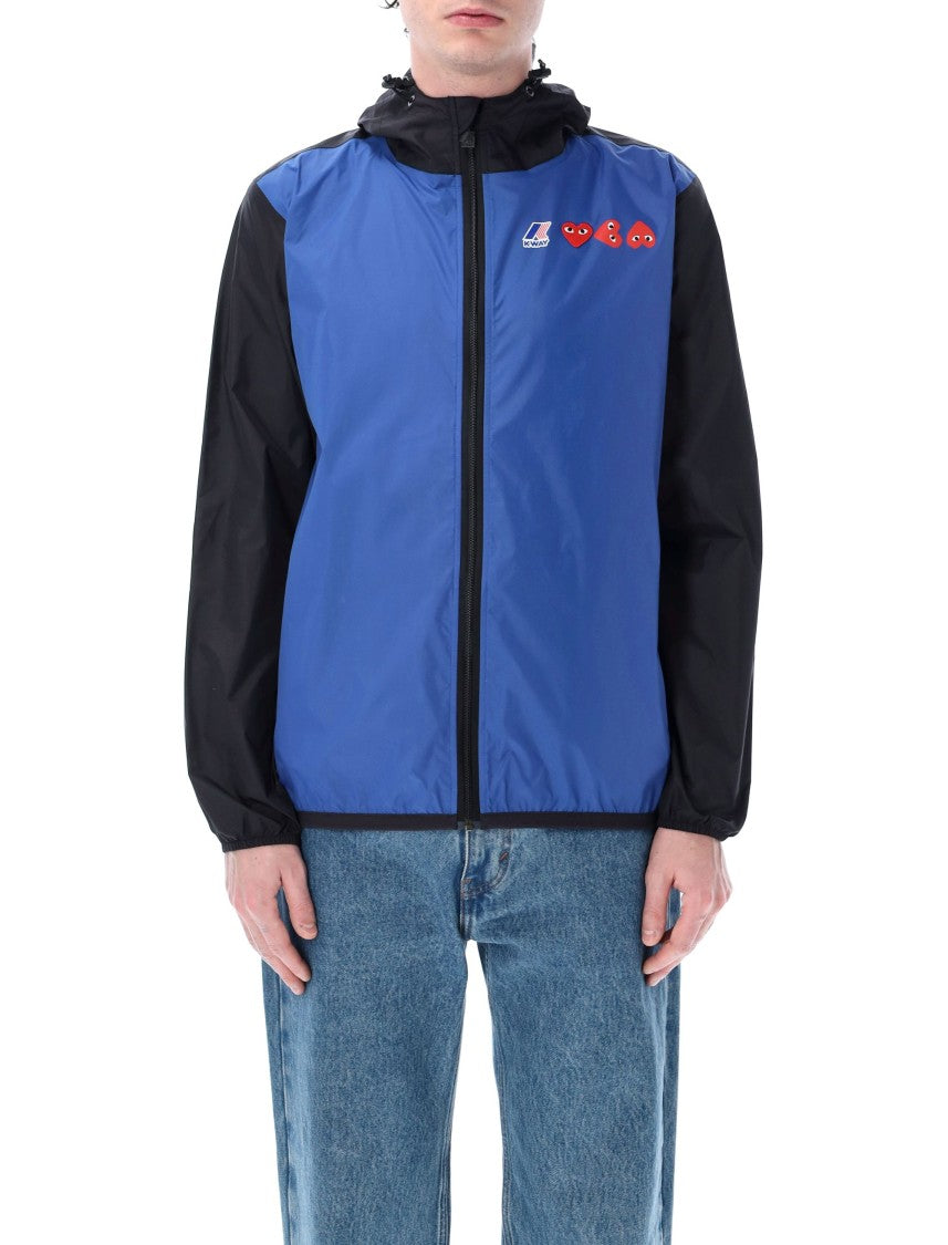 Comme Des Garçons Packable Two-Tone Jacket With Drawstring Hood