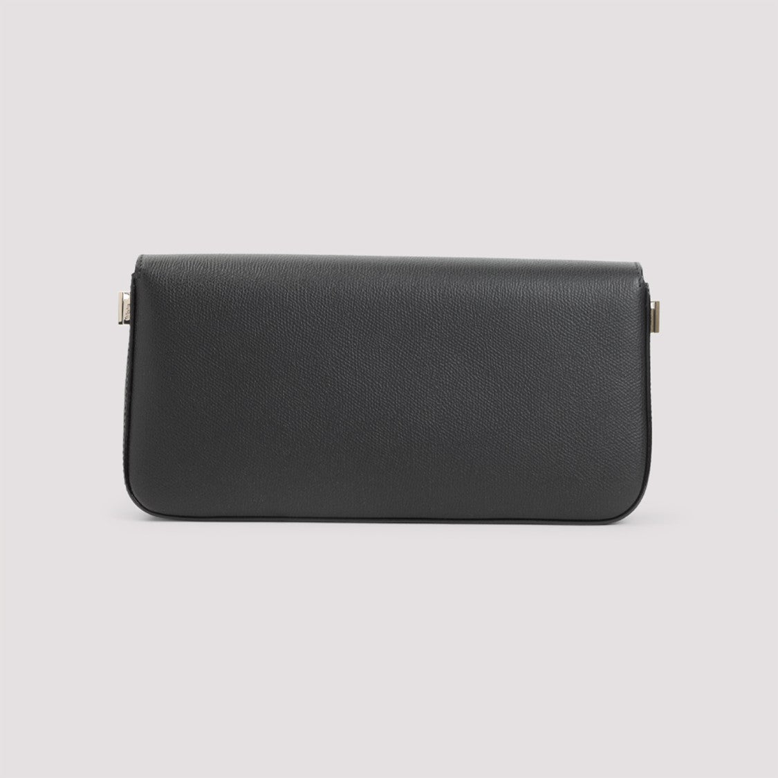 Valextra Structured Black Calf Leather Shoulder Bag