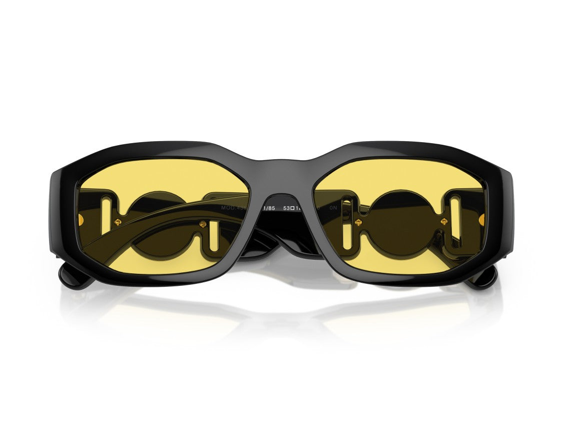Versace Oversized Geometric Gold Medallion Sunglasses