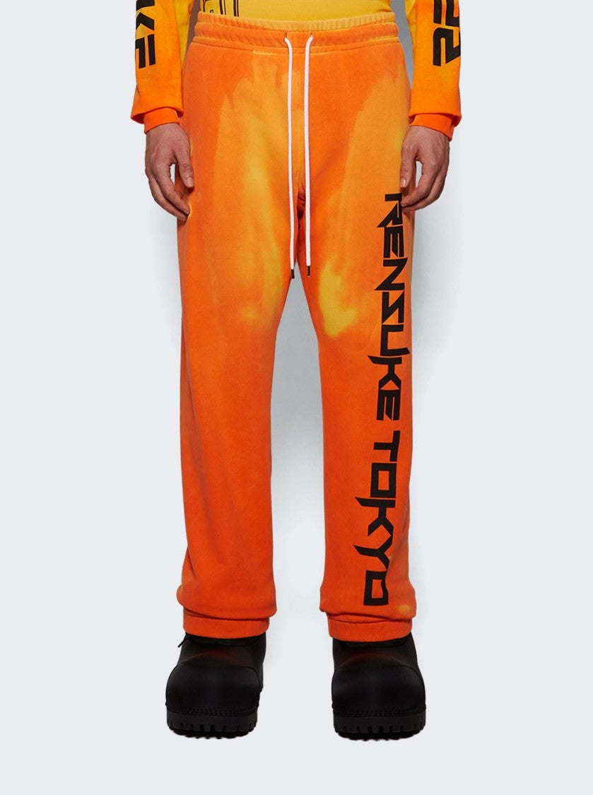 Rensuke Tokyo Heat-Sensitive Logo Sweatpants - Orange And Yellow