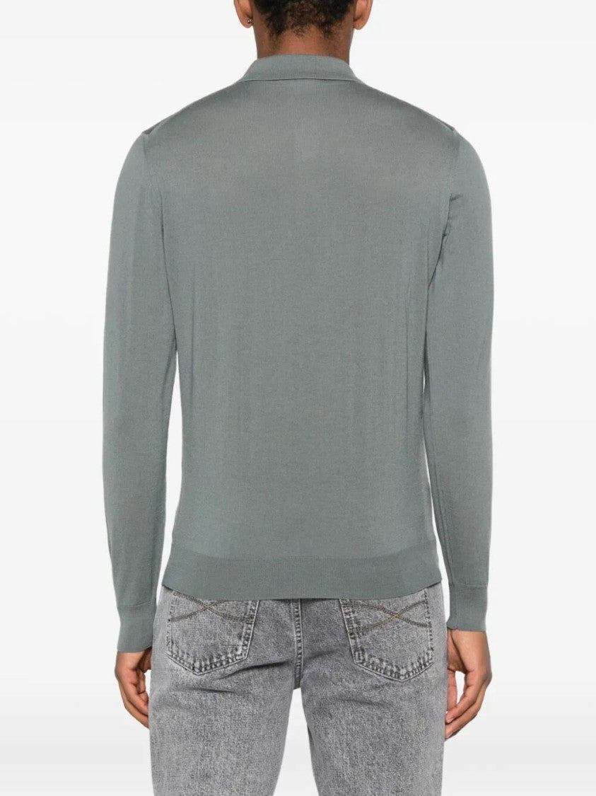 Drumohr Tailored Long Sleeve Polo