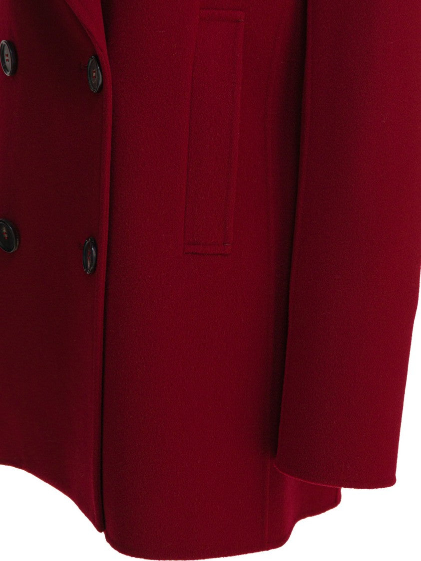 Max Mara Double-Breasted Wool Coat With Wide Lapels