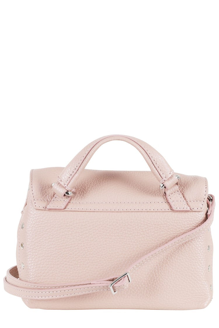 Zanellato Structured Textured Leather Shoulder Bag With Removable Strap