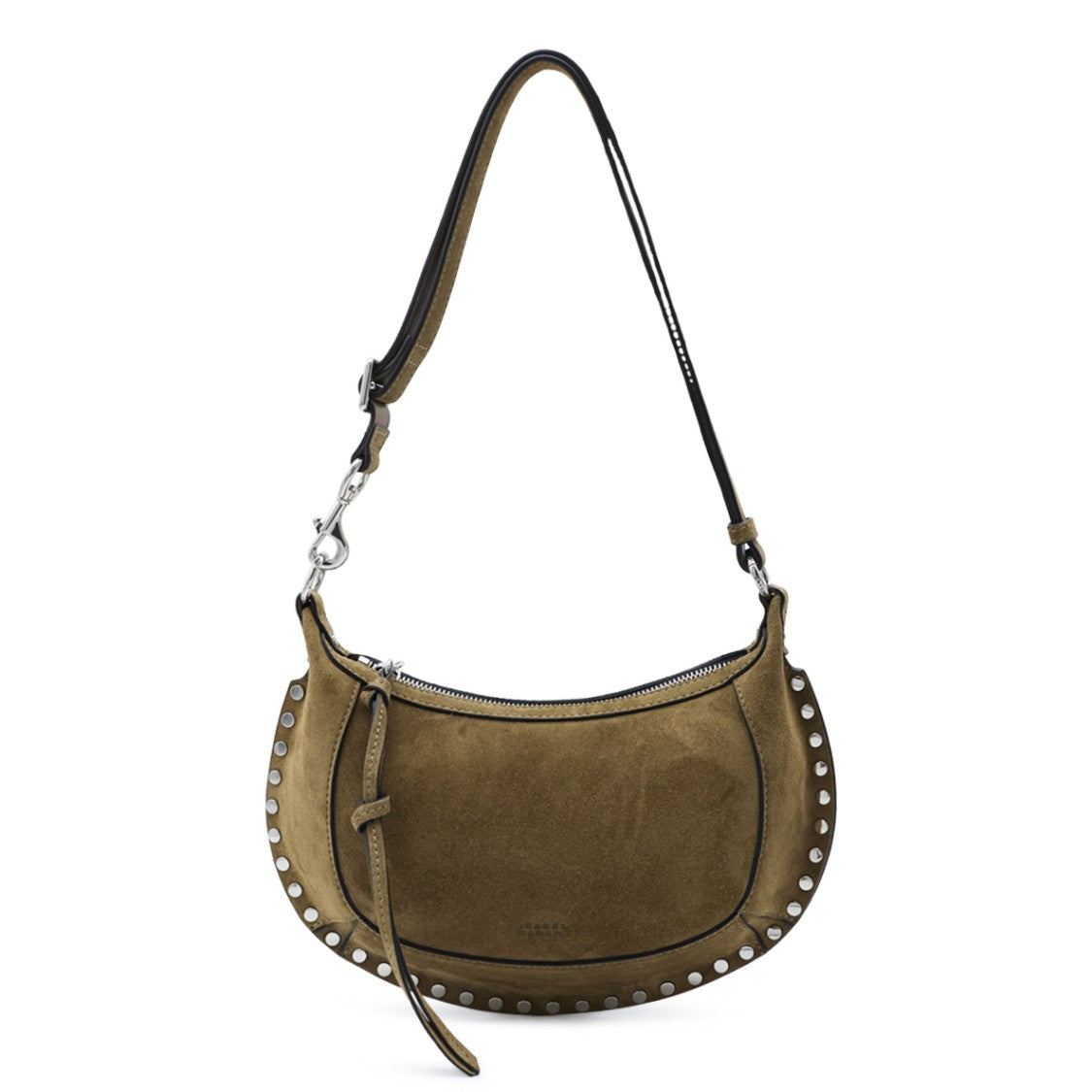 Isabel Marant Crescent-Shaped Taupe Suede Crossbody Bag