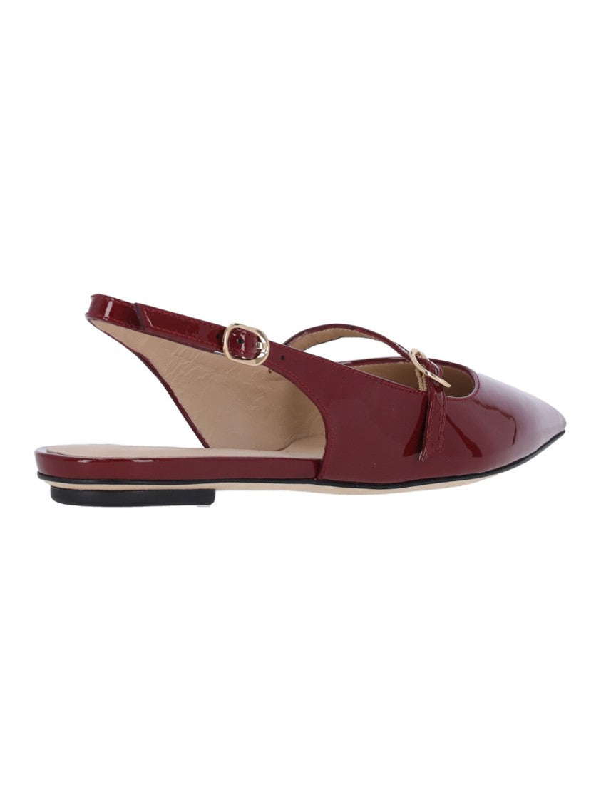 Stuart Weitzman "Emilia" Slingback Mules – Bordeaux