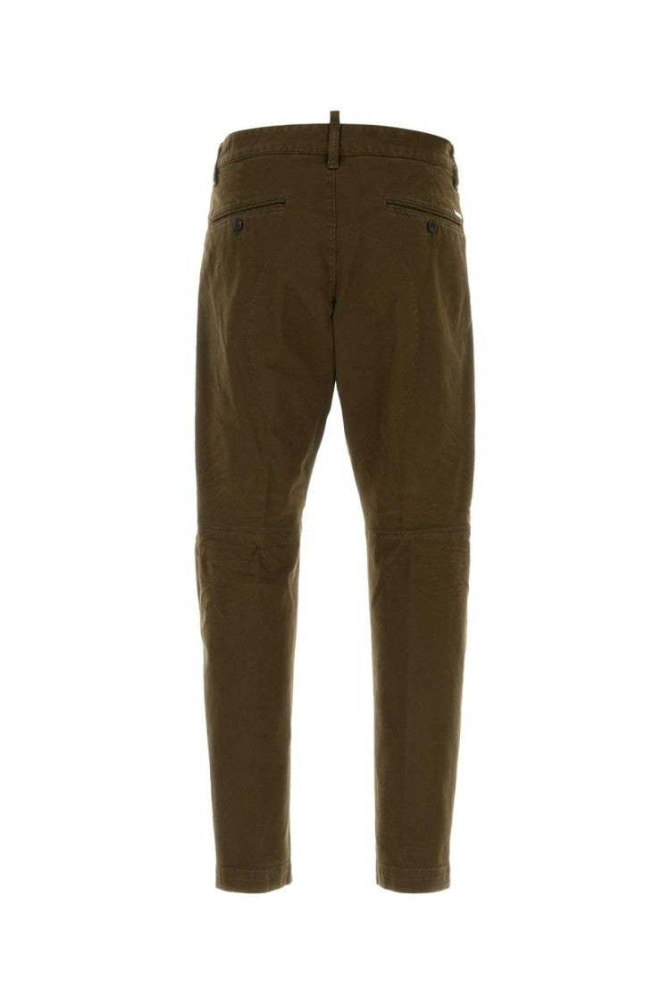 Dsquared2 Olive Green Stretch Cotton Sexy Chino Pant