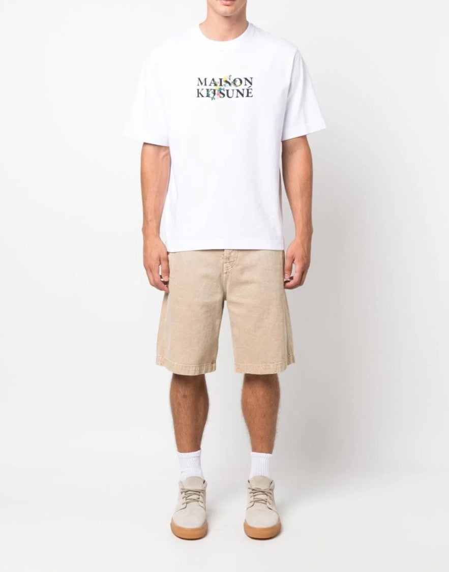 Maison Kitsuné Floral Print Logo T-Shirt